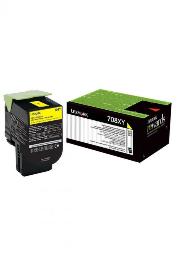 LEXMARK 70C8XY0 708XY SARI ORJİNAL TONER - CS510 ürün görseli 1