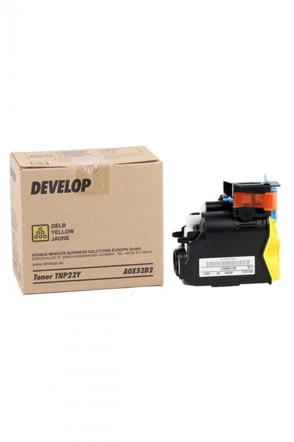 DEVELOP TNP22Y Ineo 35 SARI ORJİNAL TONER A0X52D2 ürün görseli 1