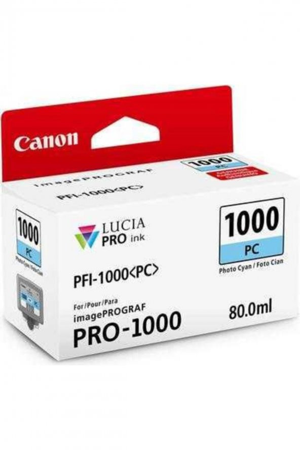 Canon PFI-1000 PC Foto Mavi Orjinal Kartuş - iPF Pro-1000 ürün görseli 1