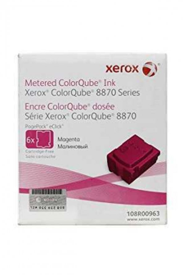 XEROX ColorQube 8870 108R00963 KIRMIZI KATI MÜREKKEP TONER - 6LI PAKET ürün görseli 1