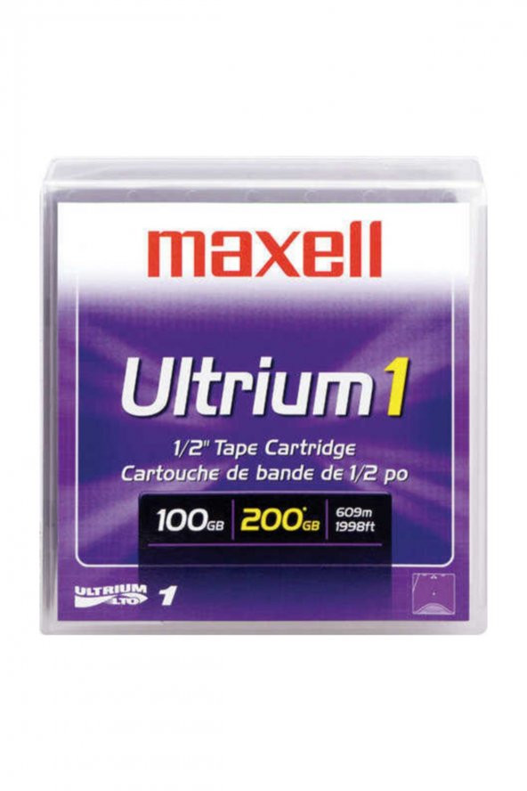 MAXELL LTO-1 Ultrium DATA KARTUŞ 100 GB / 200 GB 609m, 12,65mm ürün görseli 1