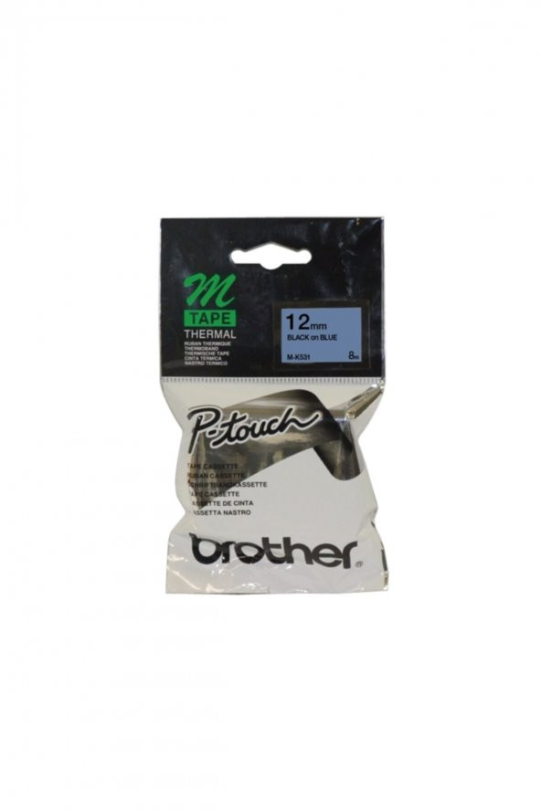 BROTHER M-K531 Mavi Üzerine Siyah P-Touch Etiket PT-55 / PT-60 / PT-80 / PT-90 ürün görseli 1