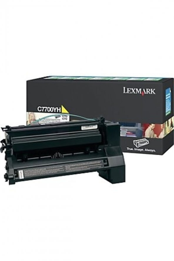 LEXMARK C7700YH SARI ORJİNAL TONER-C770/C772 Yüksek Kapasite ürün görseli 1