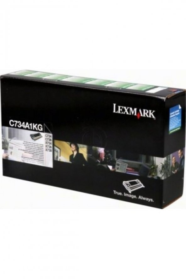 LEXMARK C734A1KG SİYAH ORJİNAL TONER - C734 / C736 / X734 / X736 / X738 ürün görseli 1