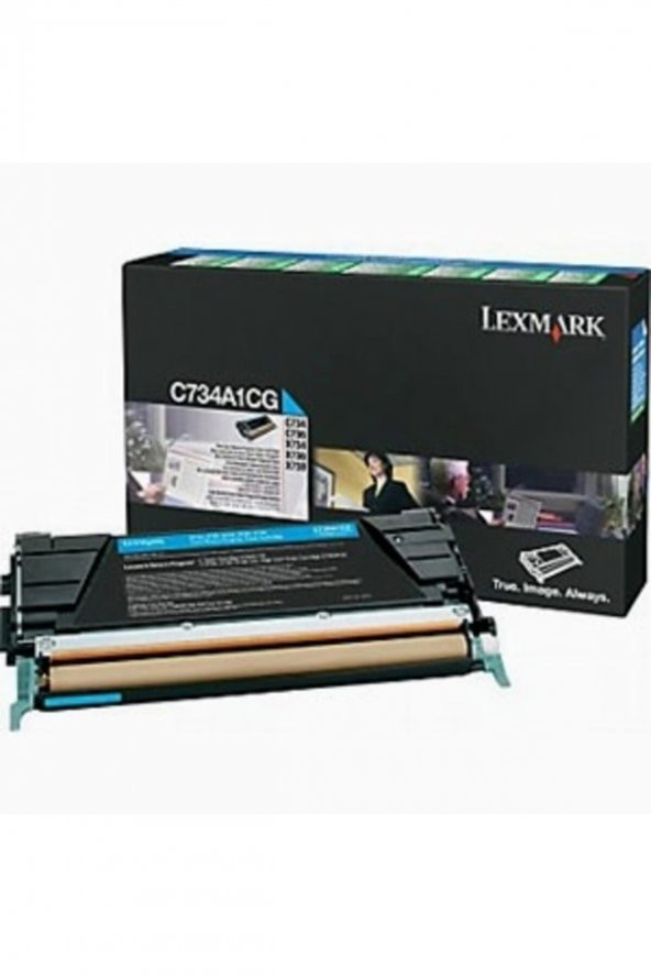 LEXMARK C734A1CG MAVİ ORJİNAL TONER - C734 / C736 / X734 / X736 / X738 ürün görseli 1