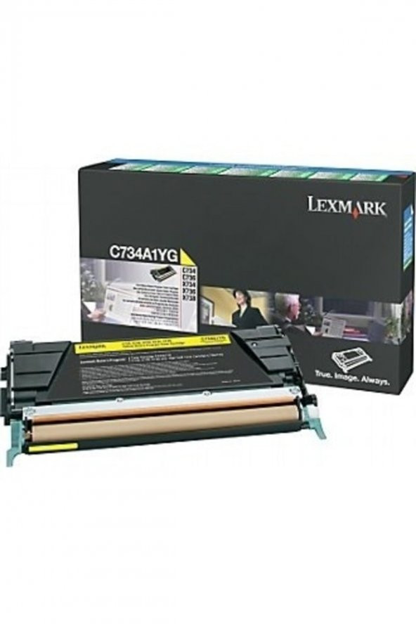 LEXMARK C734A1YG SARI ORJİNAL TONER - C734 / C736 / X734 / X736 / X738 ürün görseli 1