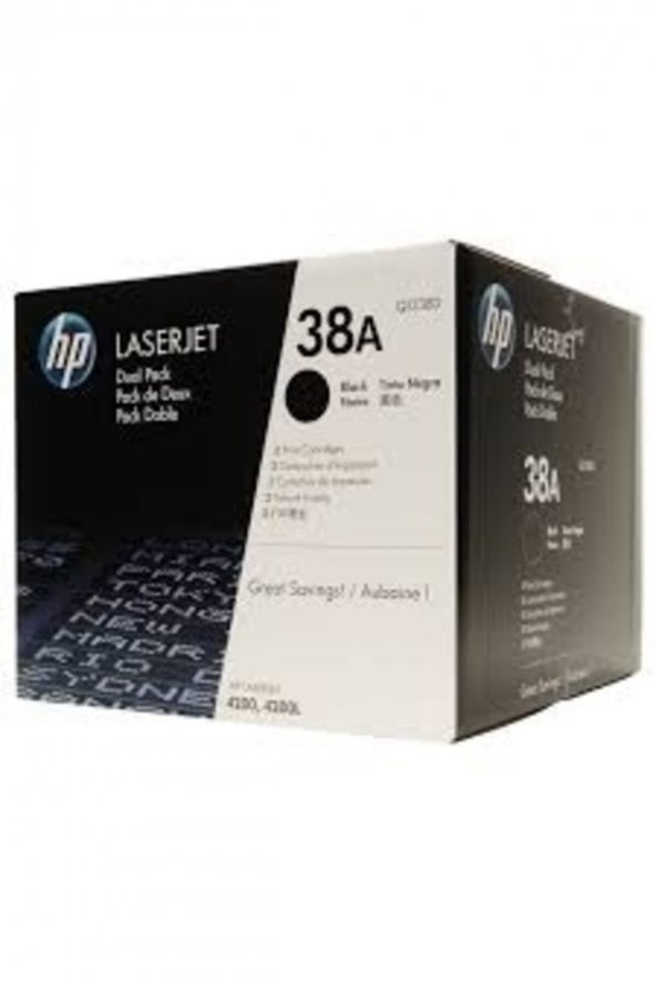 HP Q1338D (38A) İkili Paket Orjinal Toner - Laserjet 4200 ürün görseli 1