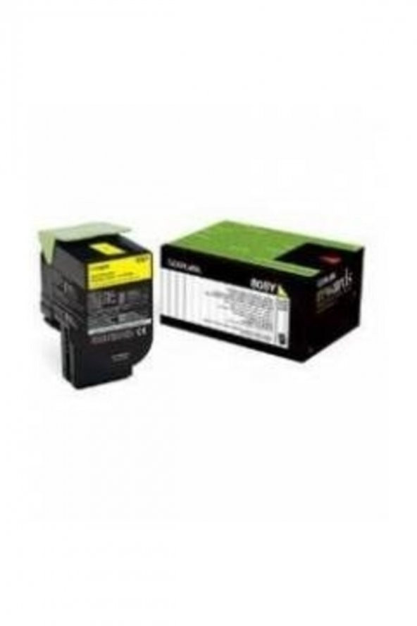 LEXMARK 80C8XY0 (808XY) SARI ORJİNAL TONER - CX510 TONER ürün görseli 1