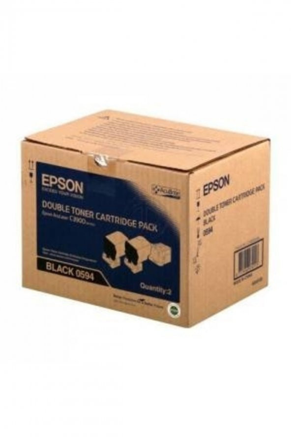 EPSON C3900 / CX37 S050594 SİYAH ORJİNAL TONER 2li Paket ürün görseli 1