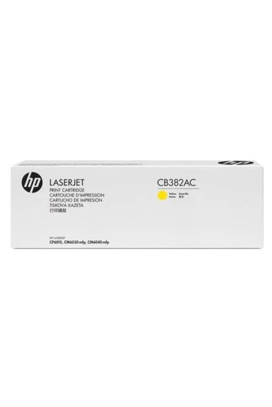HP CB382AC (824A) CP6015-CM6030-CM6040 SARI ORJİNAL TONER ürün görseli 1