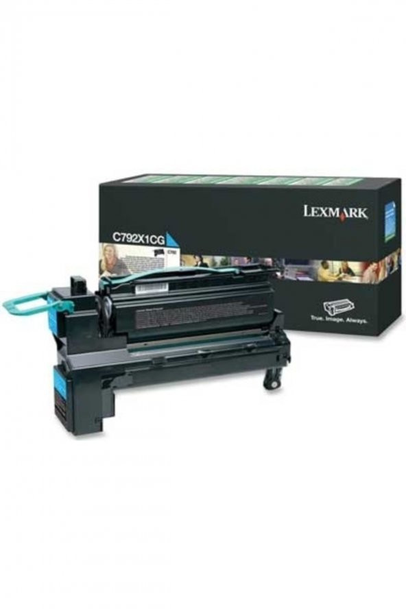 LEXMARK C792X6CG (C792X1CG) MAVİ ORJİNAL TONER Yüksek Kapasite ürün görseli 1