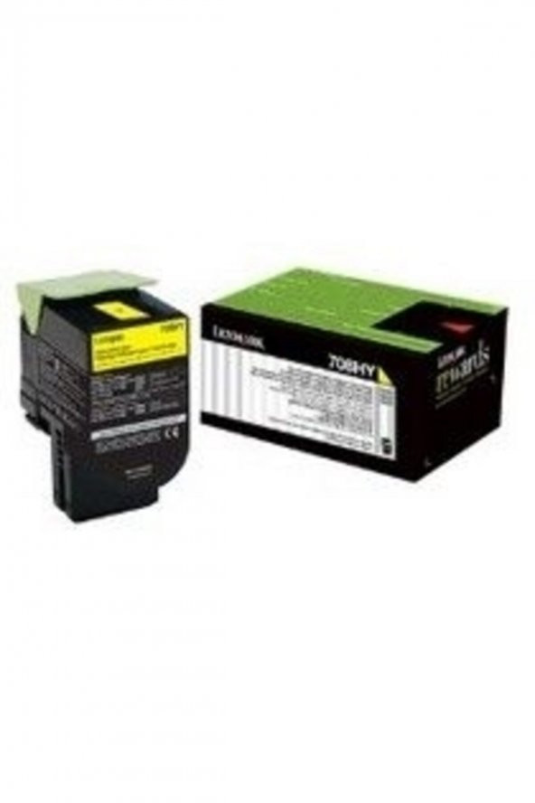LEXMARK 70C8HY0 708HY SARI ORJİNAL TONER CS310/CS410/CS510 ürün görseli 1