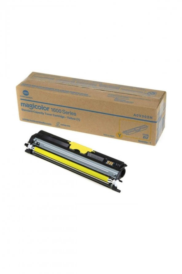 KONICA MINOLTA 1600 A0V305H SARI ORJİNAL TONER 1,500 Sayfa ürün görseli 1