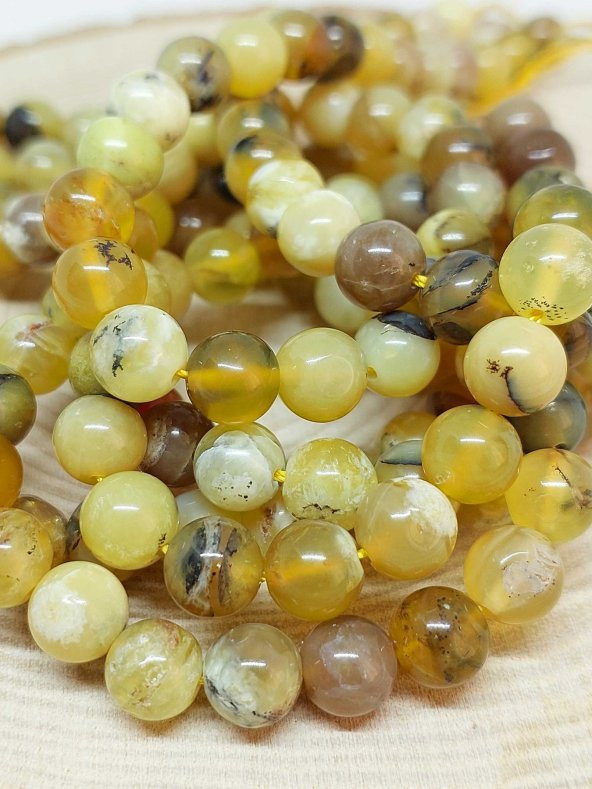 Sarı Alacalı Opal Taşı Dizi 7-7,5mm Aralığı ürün görseli 1