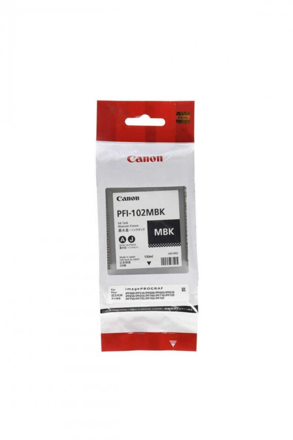 Canon PFI-102MBK Mat Siyah Kartuş -  IPF500 / IPF600 / IPF700 ürün görseli 1