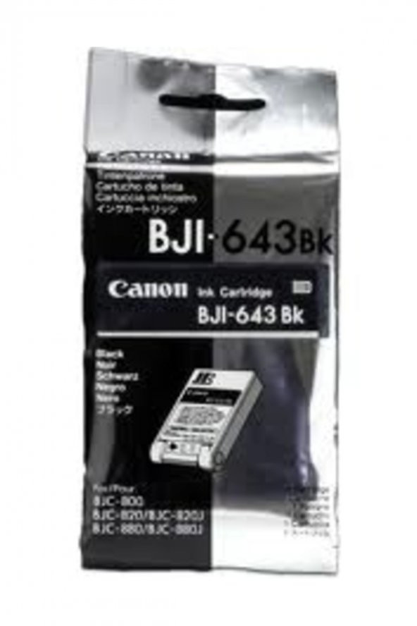 CANON BJI-643BK SİYAH ORJİNAL KARTUŞ BJC-800/820/880 ürün görseli 1