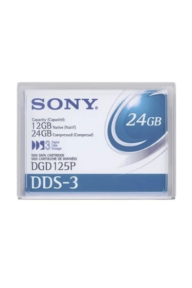 SONY DGD125P DDS3 DATA KARTUŞ 12 GB / 24 GB , 125m, 4 mm (VERİ YEDEKLEME KASETİ) ürün görseli 1