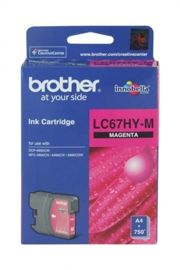 BROTHER LC67HY-M KIRMIZI ORJİNAL KARTUŞ YÜKSEK KAPASİTE ürün görseli 1