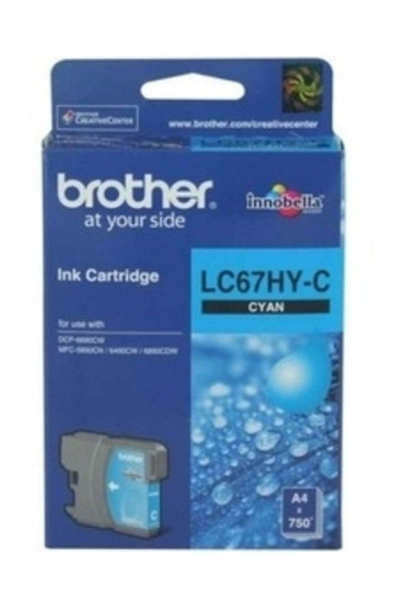 BROTHER LC67HY-C MAVİ ORJİNAL KARTUŞ YÜKSEK KAPASİTE ürün görseli 1