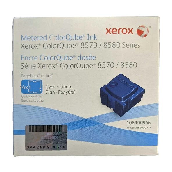 Xerox 108R00946 ColorQube 8570 /8580 Mavi Orjinal Toner ürün görseli 1