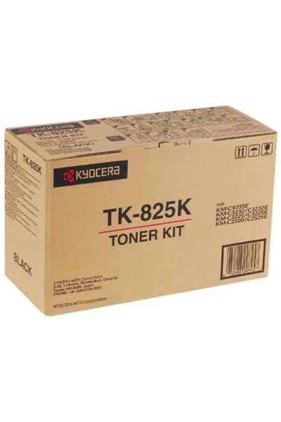 Kyocera TK-825K Siyah Orjinal Toner KM-C2520 / 2525 / 3225 ürün görseli 1