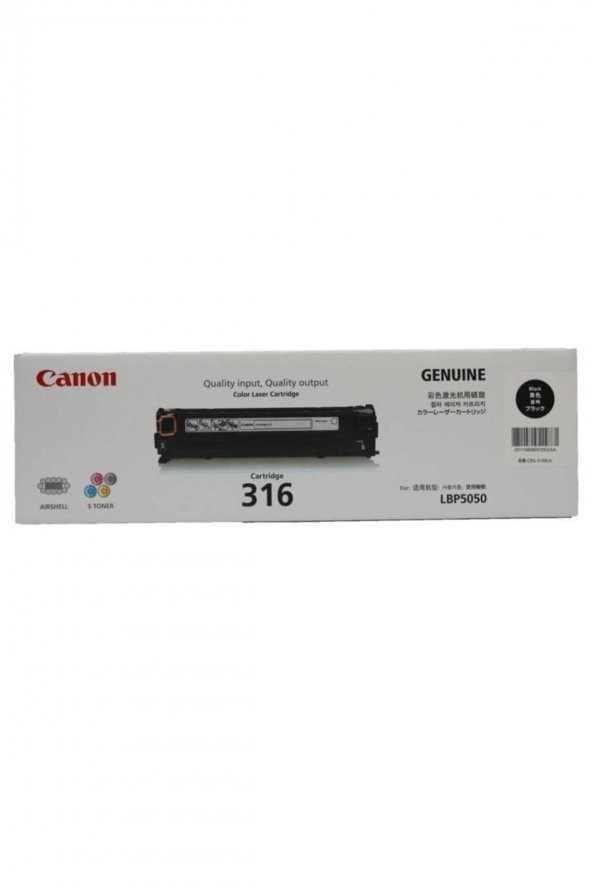 Canon CRG-316BK Siyah Orjinal Toner - LBP5050 / MF8030Cn / MF8050Cn ürün görseli 1