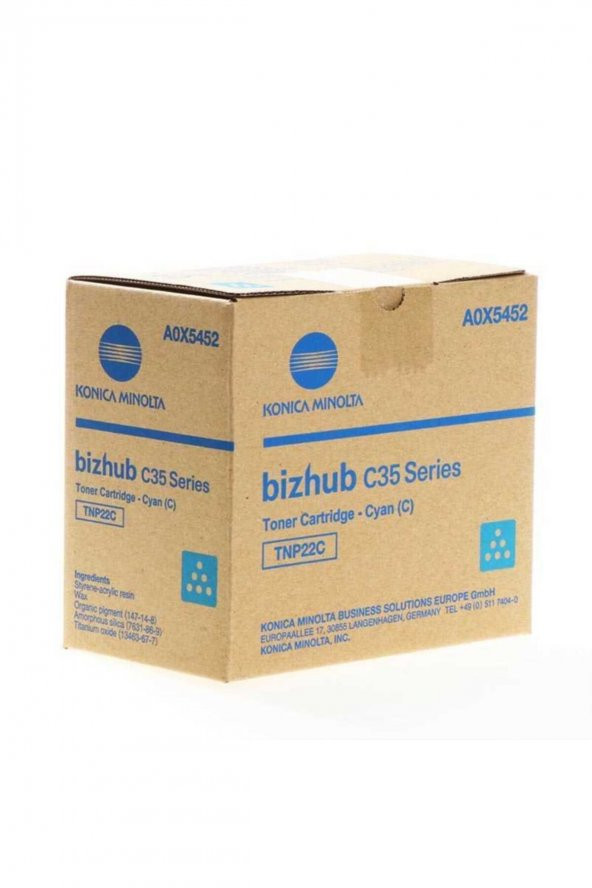 Konica Minolta Bizhub TNP22C Mavi Orjinal Toner A0X5452 ürün görseli 1