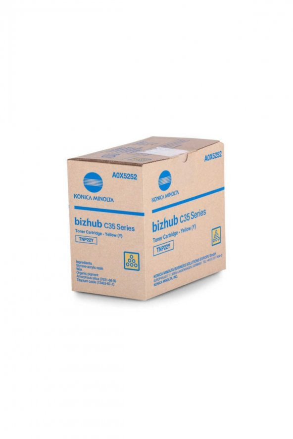 Konica Minolta Bizhub TNP22Y Sarı Orjinal Toner A0X5252 ürün görseli 1