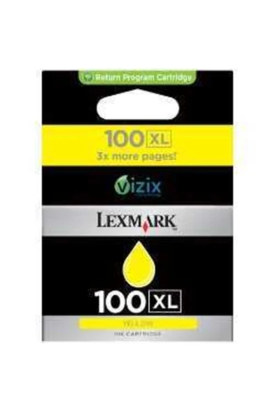 Lexmark 14N1071E 100XL Yüksek Kapasiteli Sarı Mürekkepli Kartuş ürün görseli 1