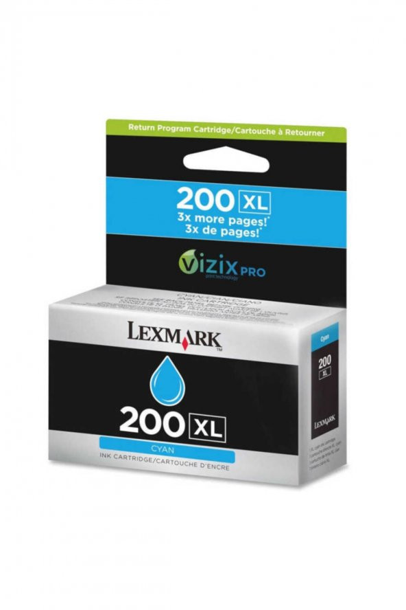 Lexmark 200XL 14L0175 Yüksek Kapasite Mavi Kartuş ürün görseli 1