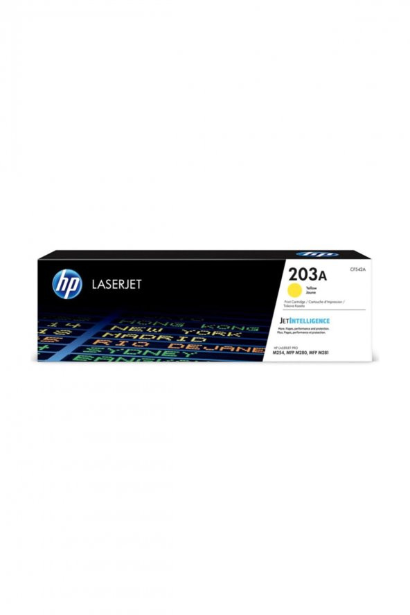 HP CF542A (203A) SARI ORJİNAL TONER - M254, MFP M280, M281 ürün görseli 1