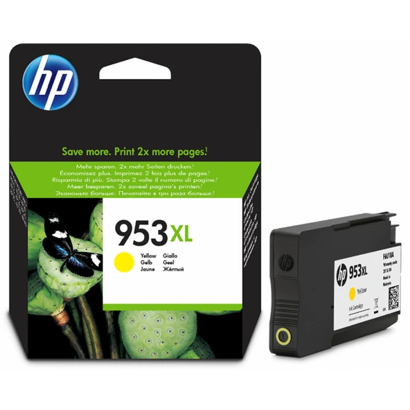HP 953XL F6U18AE SARI ORJİNAL KARTUŞ OfficeJet 7740 / 8210 / 8710 / 8712 / 8725 ürün görseli 1