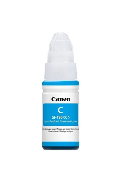 CANON GI-490C MAVİ ORJİNAL MÜREKKEP G1400 / G2400 / G3400 ürün görseli 1