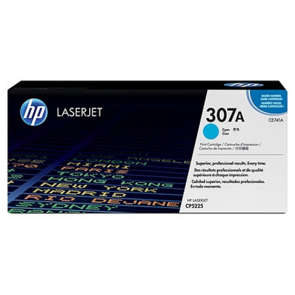 HP CE741A (307A) MAVİ ORJİNAL TONER - HP CP5225 ürün görseli 1