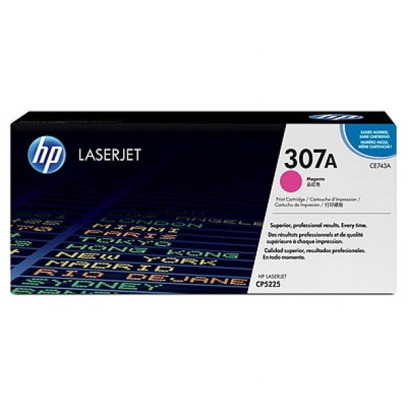 HP CE743A (307A) KIRMIZI ORJİNAL TONER - HP CP5225 ürün görseli 1