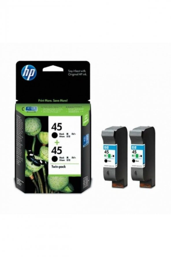 45 + 45 Cc625aa Ikili Paket Siyah Orjinal Kartuş - 815c/820c/850c ürün görseli 1
