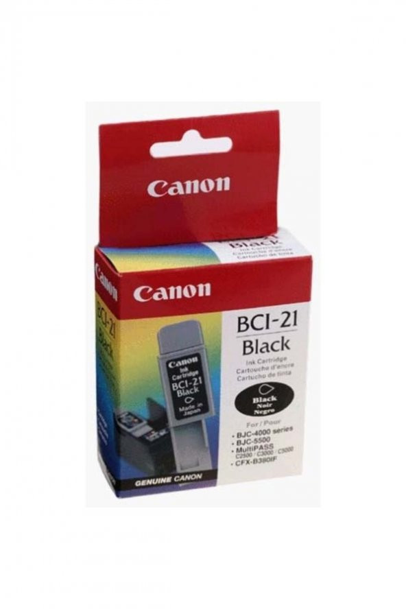 CANON BCI-21BK SİYAH RENKLİ ORJİNAL MÜREKKEP KARTUŞ ürün görseli 1