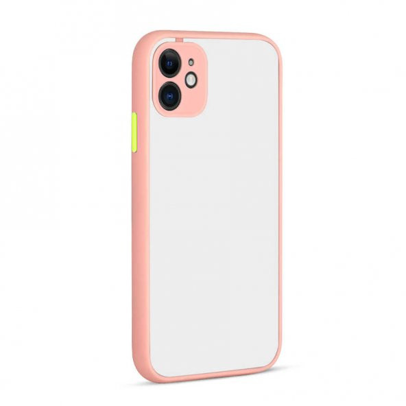 Apple iPhone 11 Kılıf Zore Hux Düğme ve Kapak Zıt Renk Kılıf ürün görseli 1