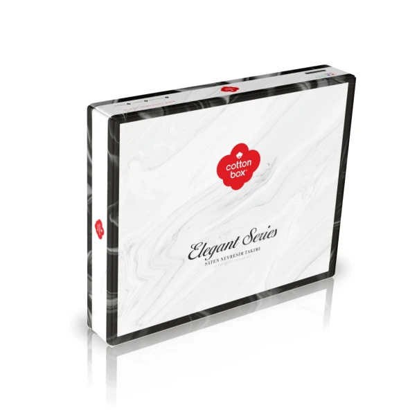Cotton Box Elegant Saten Tek Kişilik Nevresim Takımı Beyaz ürün görseli 1