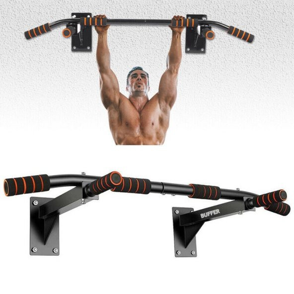 Buffer Duvara Monte Yatay Bar Egzersiz Fitness Ev/Spor Salonu ürün görseli 1