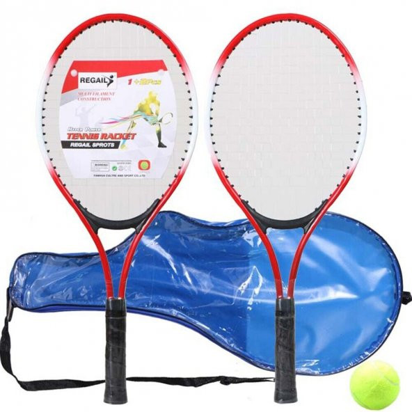 Buffer Çocuk Tenis Raketi Seti 21 Inç 2 Raket 1 Top Çantalı Set ürün görseli 1