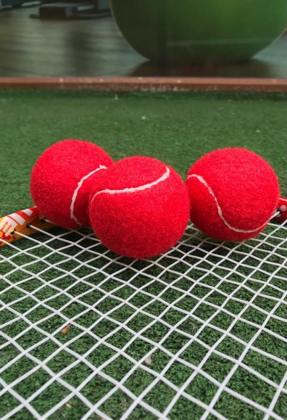 Werkon 3 Adet Antrenman Tenis Topu Kırmızı ürün görseli 1