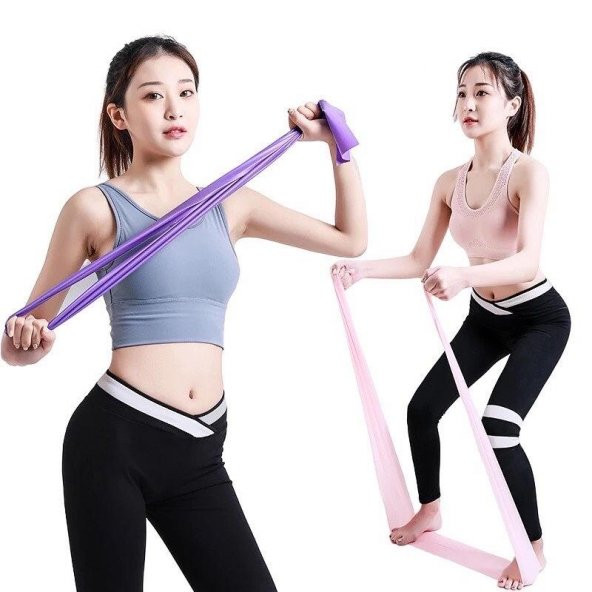 Pilates Bandı Plates Egzersiz Direnç Lastiği Fuşya ürün görseli 1