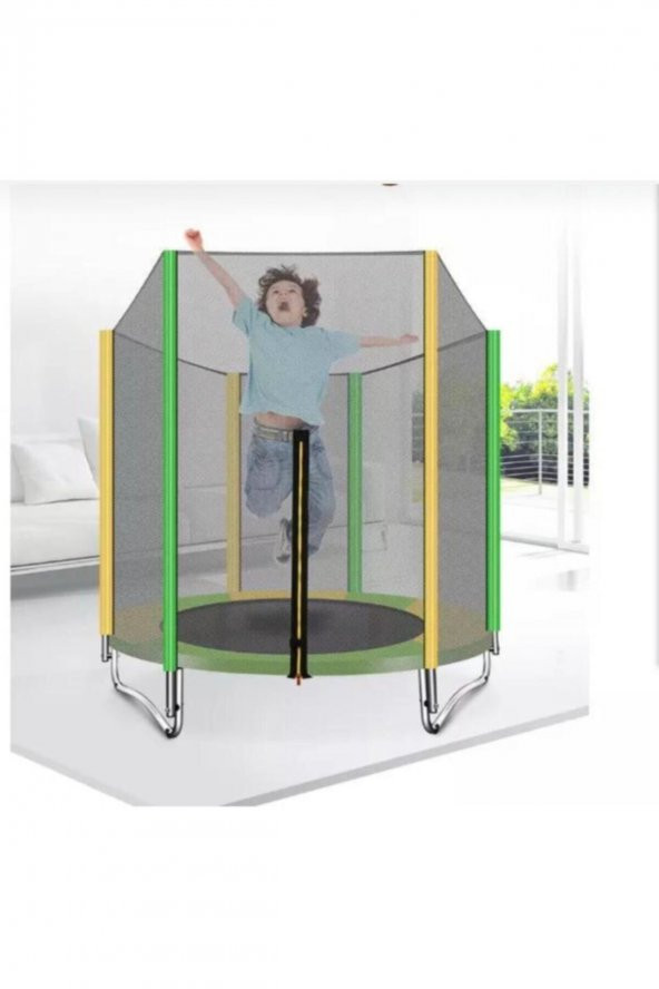 pekial 140 Cm (5) Güvenlik Fileli Çocuk Trambolini Büyük Boy Katlanır ürün görseli 1