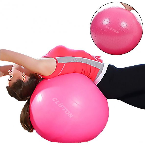 Clifton Clifton 55 Cm Fitilli Pilates Topu  Plates Denge Yoga Spor Egzersiz Top Jimnastik Fitness Gym ürün görseli 1