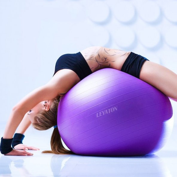 Leyaton 65 Cm Fitilli Pilates Topu Dayanıklı Yüksek Kalite Pilates Topu ürün görseli 1