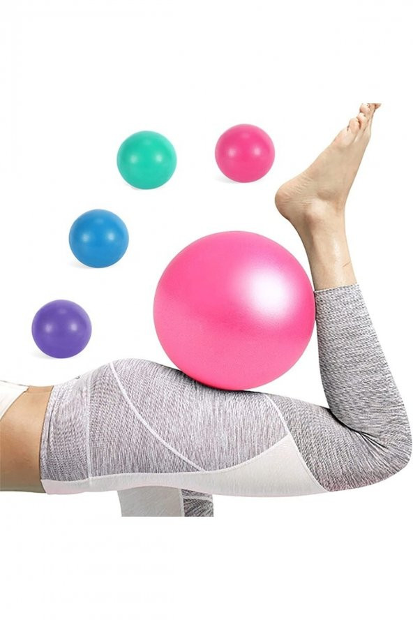 Buffer 20 Cm Fitilli Pilates Topu Ve Pompa Seti Pilates Denge Yoga Spor Egzersiz Top Jimnastik Fitness ürün görseli 1