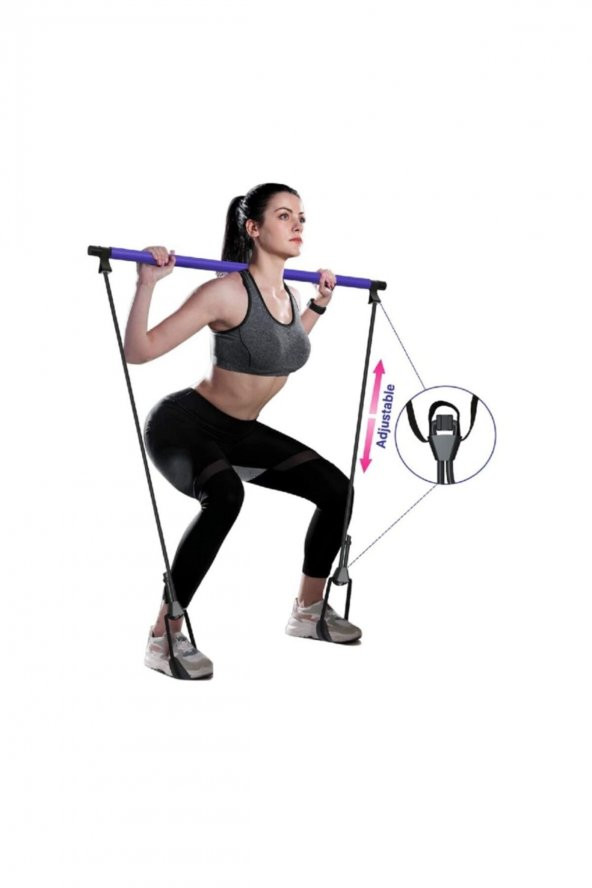 Buffer Portable Pilates Bar Egzersiz Çubuğu - Resim 4