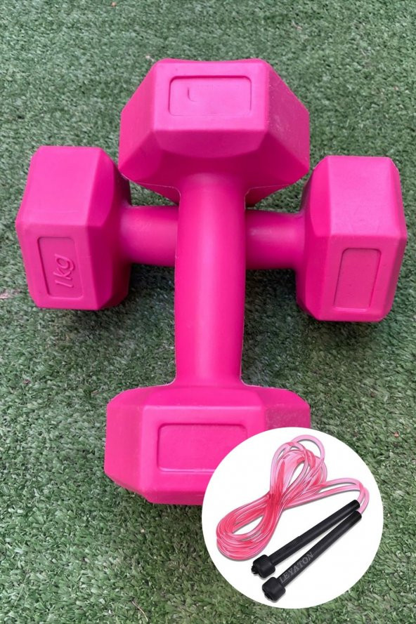 Leyaton Leyaton Dambıl 2x1 Kg Dambıl Seti Dumbbell Atlama Ipi Hediyeli LYT-25498D ürün görseli 1