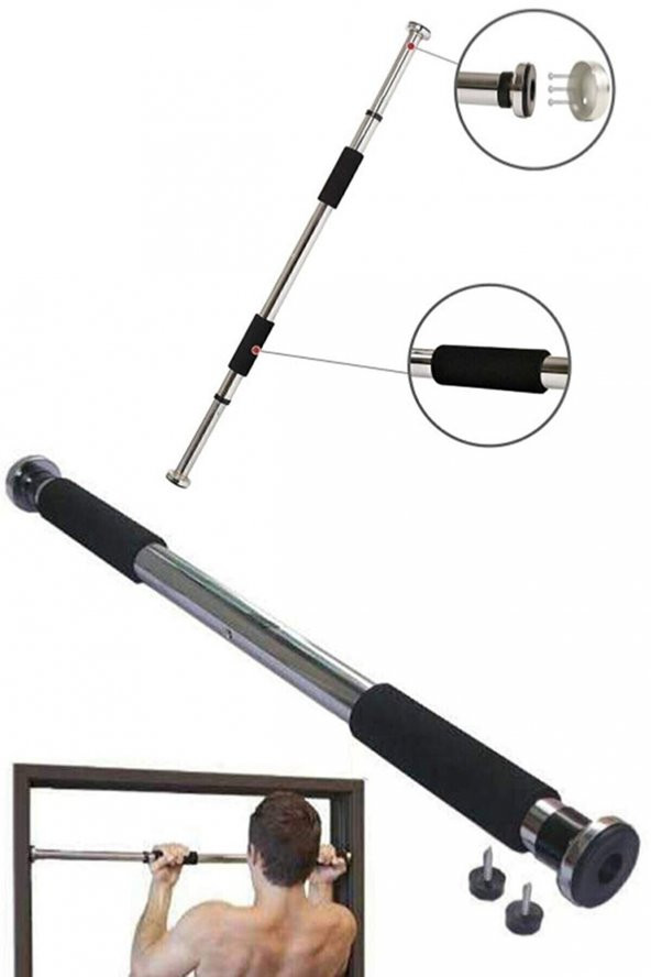 Clifton Clifton Barfiks Çubuğu 60-100 cm Çift Süngerli Ayarlanabilir Barfiks Çekme Demiri Barfiks Aleti ürün görseli 1